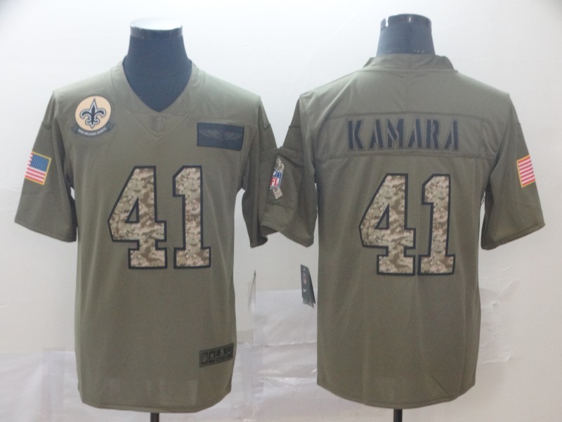 Men's New Orleans Saints Alvin Kamara #41 Brown Alternate Jersey